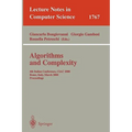 Algorithms and Complexity: 4th Italian Conference, Ciac 2000 Rome, Italy, March 1-3, 2000 Proceedings