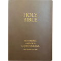 KJV Holy Bible, Be Strong and Courageous Life Verse Edition, Large Print, Coffee Ultrasoft: (Red Letter, Brown, 1611 Version)