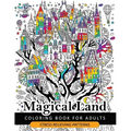 Magical Land Coloring Book for Adult: The wonderful desings of Mystical Land and Animal (Dragon, House, Tree, Castle)