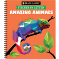 Brain Games - Sticker by Letter: Amazing Animals - 2 Books in 1 (in the Wild & Playful Pets) - 20 Images to Sticker