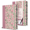 Biblia de Apuntes Rvr 1960. Tapa Dura, Rosada Con Flores / Spanish Journalling Bible Rvr 1960 Hardcover Pink with Flowers
