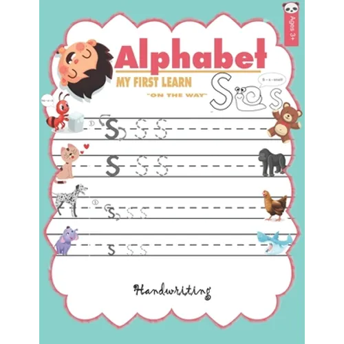 ALPHABET MY FIRST LEARN handwriting: abc books for kindergarten reading and writing for kids a to z Ages 3+