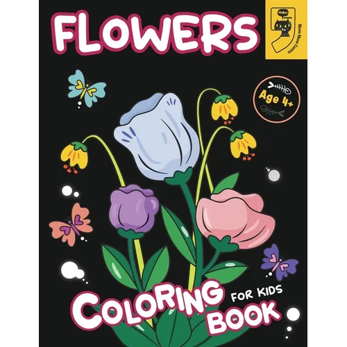 Flower Coloring Book for Kids: Discover Playful Flowers in Easy, Cute Designs - Perfect for Boys and Girls