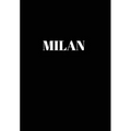 Milan: Hardcover Black Decorative Book for Decorating Shelves, Coffee Tables, Home Decor, Stylish World Fashion Cities Design