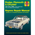 Dodge, Plymouth & Chrysler Rear-Wheel Drive 1971-89