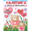 Valentines Activity & Coloring Book: Valentine's Day Themed Activity Book with Valentine Coloring Pages, Mazes, Games, I-Spy, Find the Difference & Mo
