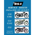 BSA C10-C10l-C11-C11g-C12 'Service Sheets' 1945-1958 for All Pre-Unit S.V. and O.H.V. Rigid, Spring Frame and Swing Arm Models