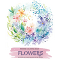 Flowers, a Reverse Coloring Book for Teens and Adults: Ink Tracing Creative Adventure with Nature-Inspired Watercolor Canvases, Ideal for Mindful Free