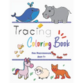 Tracing Coloring Book For Preschooler Ages 3+: Learn To Writing Alphabet A-Z, Number, Shape With Activities - Animal Outline for Coloring each Letter