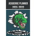 Academic Planner 2021 - 2022: Dinosaurs Tyrannosaurus Rex animal t-rex Monthly planner for middle elementary and high school student geek with sched