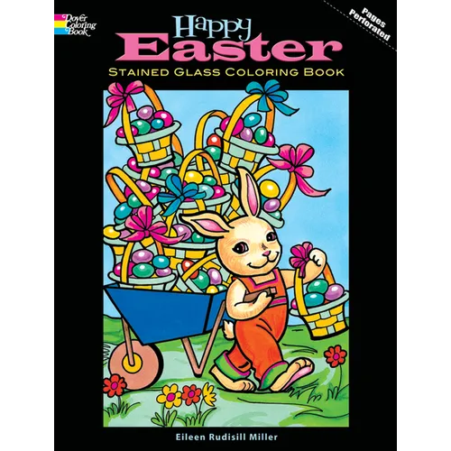 Happy Easter Stained Glass Coloring Book