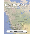 Color Maps! Towns and Cities of Canada: Western Canada