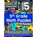 5th Grade Math Puzzles: Kids Ages 10, 11, & 12: - Volume, Measurement Conversions, Multidigit Multiplication and Division, Exponents, Decimals, Fracti