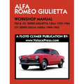 ALFA ROMEO 750 & 101 SERIES GIULIETTA 1300cc (1955-1964) & 101 SERIES GIULIA 1600cc (1962-1965) WORKSHOP MANUAL