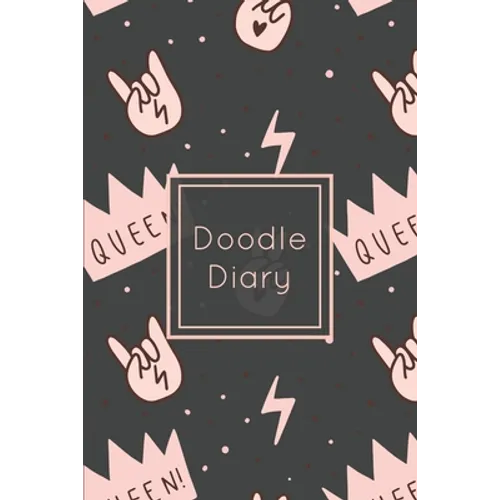 Doodle Diary: Writing Prompts & Blank Lined Drawing Pages, Girls Gift, Notebook, Journal, Book - Paperback