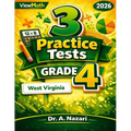 3 West Virginia WVGSA Grade 4 Math Practice Tests: Full-Length Test Prep with Detailed Answer Explanations