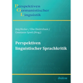 Perspektiven linguistischer Sprachkritik