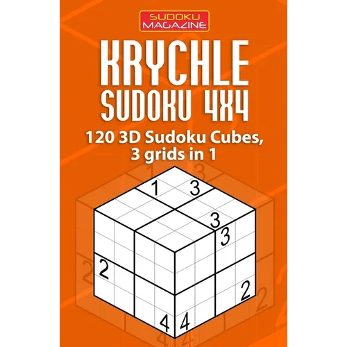 Krychle Sudoku 4x4: 120 3D Sudoku Cubes, 3 grids in 1