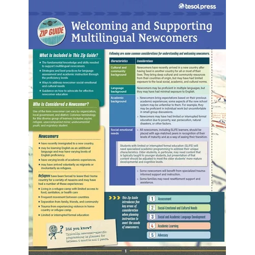 TESOL Zip Guide: Welcoming and Supporting Multilingual Newcomers