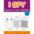 I Spy Games to Learn Alphabet for Kids 4-8 Ages: Tracing, Find, Mazes, A to Z Letter Recognition Activity Workbook