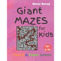 GIANT MAZES for Kids: Puzzle Games Age 6-10:: NEVER BORED Paper & Pencil Games -- Kids Activity Book, Pink- Find your way - Fun Activities f