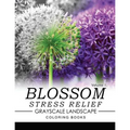 Blossom Stress Relief GRAYSCALE Landscape Coloring Books Volume 1